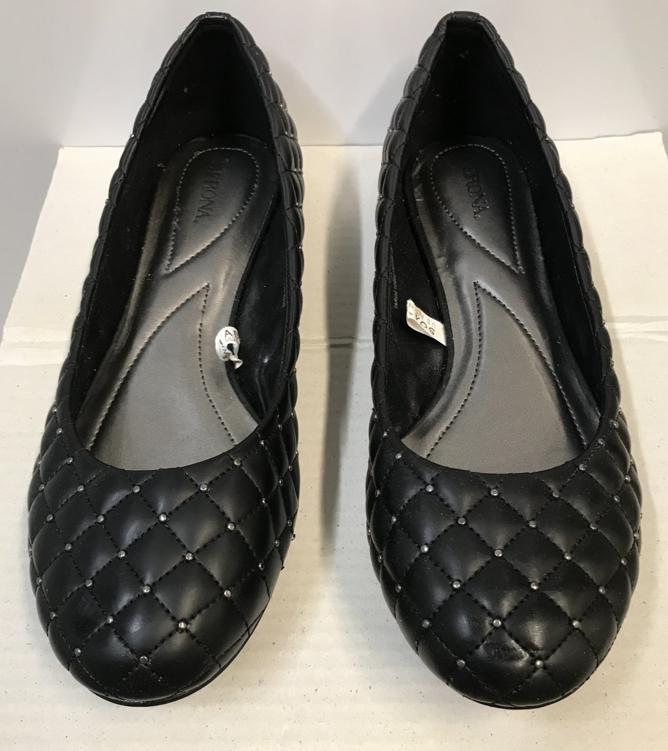 black leather flats size 11