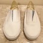 NWT Ladies SNEAKER MULES Athletic Shoes SIZE 11 WHITE Canvas Slip Ons