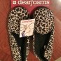 NWT Ladies Dearfoams SLIPPERS Shoes SIZE 11-12 ANIMAL PRINT Indoor/Outdoor