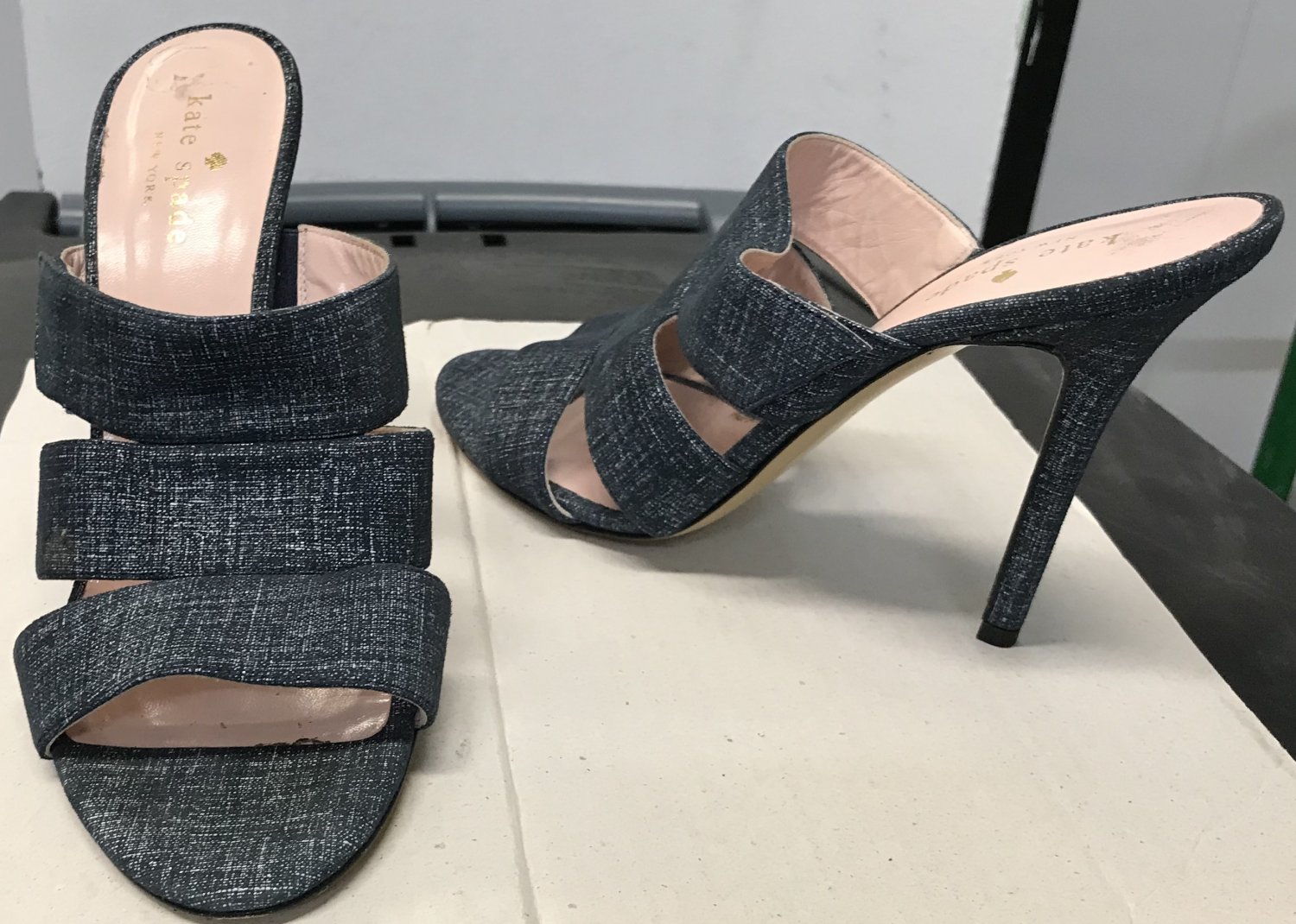 kate spade denim slides