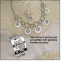 Avon Silvertone Mother of Pearl Link Necklace Gift Set ~ Necklace & Pierced Earrings ~ Mother's Day