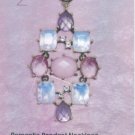 Avon Romantic Pendant Necklace ~ Goldtone Gemstone Costume  Jewelry