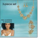 Avon 3 Piece Filigree Flower Necklace Gift Set ~ Goldtone Costume Jewelry