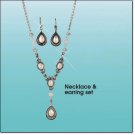 Avon Vintage Pastels Necklace Earring Gift Set Silvertone Mother of Pearl Costume Jewelry Christmas