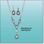 Avon Vintage Pastels Necklace Earring Gift Set Silvertone Mother of Pearl Costume Jewelry Christmas
