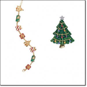 Avon PRESENTS UNDER THE TREE BRACELET Goldtone Costume Jewelry