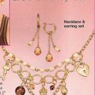 Avon Charming Gift Set Necklace Pierced Earrings Jewelry Costume Goldtone