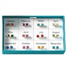 Avon All in One Calendar Earrings in Blue Gift Box ~  Pierced Jewelry Costume