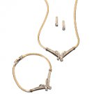Avon Classic Three Piece Gift Set Full Parure Jewelry Costume Goldtone Christmas