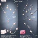 Avon Sterling Silver Genuine Pink Freshwater Pearl 3 Piece Set in Pouch Jewelry Costume Christmas