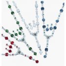 Avon Shades of Brights Y Necklace Gift Set Silvertone Blue Jewelry Costume Christmas