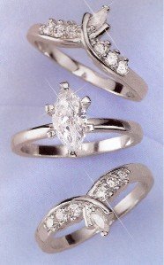 Avon Silvertone Marquise Ring With Jacket Size 7 Costume Jewelry Christmas HTF