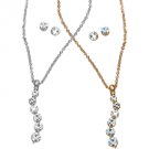 Avon Believe In Love Curve Necklace Gift Set Silvertone Jewelry Costume Christmas VHTF