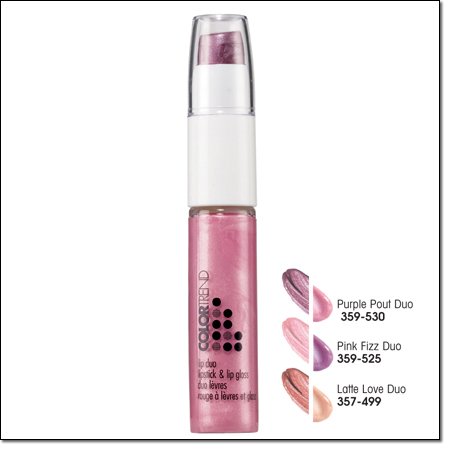 Avon COLOR TREND LIP DUO Lipstick & Lip Gloss ~ Purple Pout ~ Discontinued  Lip Stick