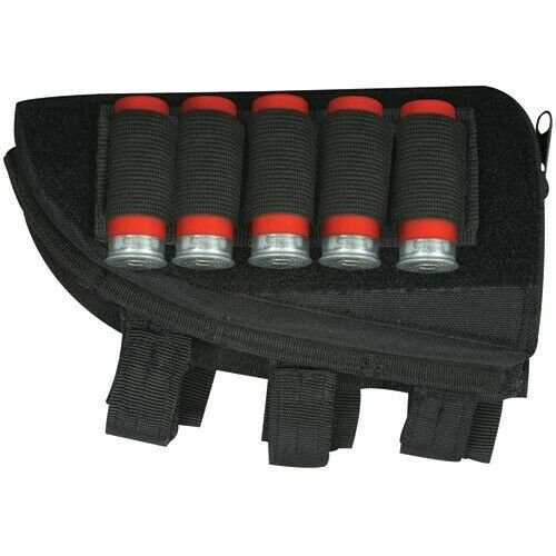 NEW - LEFT HAND Hunting Butt Stock Shotgun Ammo Cheek Rest Pouch SWAT BLACK