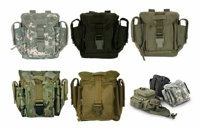 Military Tactical Tool & Accessory MOLLE Adv Dump Pouch Canteen Cover SWAT BLACK
