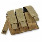 NEW Military Style Tactical Triple Pistol Mag Magazine MOLLE Pouch - COYOTE TAN