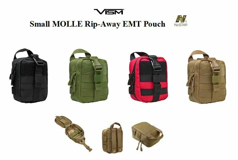 NEW Vism MOLLE Tactical Rip-Away Medical EMT EMS IFAK Survival Pouch 7x4x3 TAN