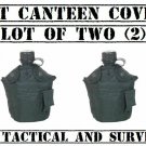 NEW 2 Pack Tactical Military 1qt Canteen COVER w Alice Clips & Pouch SWAT BLACK NEW 2 Pack Tactical Military 1qt Canteen COVER w Alice Clips & Pouch SWAT BLACK