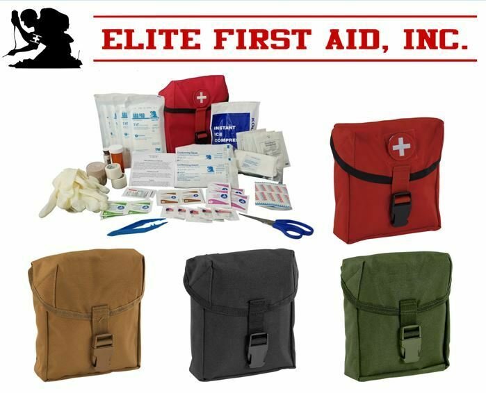 NEW Elite First Aid MOLLE Platoon Tactical Medical IFAK Trauma KIT - SWAT BLACK