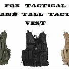 BIG & TALL 2XL/3XL Adjustable Assault Cross Draw MOLLE Tactical Vest OD GREEN
