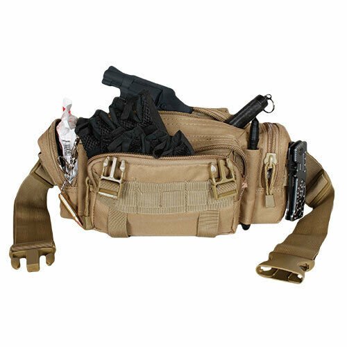 NEW Fox Tactical Military Style Deployment Utility MOLLE Waist Pouch Bag COY TAN