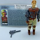 GI Joe 1990 Hasbro Retaliator Pilot UPDRAFT Original Figure File Card & Gun