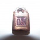 Vintage YALE Y&T Antique Brass Key Padlock Yale & Towne 1.25 x 1.75 Lock No Key