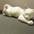 Rosenthal Germany Decorative Porcelain Crouching White Cat Figurine by T Karner