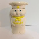 RARE Vintage 1970s Pillsbury Doughboy Poppin Fresh YELLOW Ceramic Cookie Jar