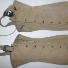 Vintage 1943 WW2 WWII Military Canvas Boot Gaiters Covers Gregory & Read Co Sz 4