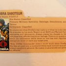 Vintage GI Joe Cobra 1984 FIREFLY JC Penney SEARS Original RED BACK File Card