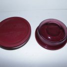 2 Vintage Corning Vision Ware Glass Ribbed 1pt Bowls w Lids Cranberry Set C-16-B