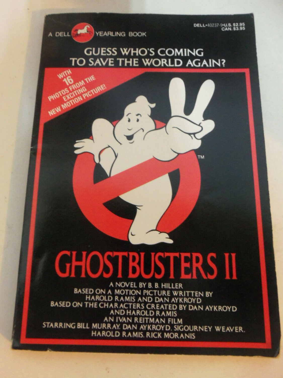 GHOSTBUSTERS II by B.B. Hiller Dell Yearling Softcover Chapter Book