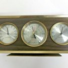 Vintage Airguide Chrome Weather Station Mid Century Thermometer Hygrometer WORKS