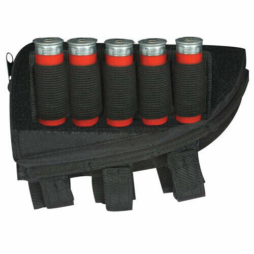 NEW - RIGHT HAND Hunting Butt Stock Shotgun Ammo Cheek Rest Pouch SWAT BLACK