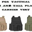 BIG & TALL 2XL/3XL Adjustable MOLLE Tactical Plate Carrier Vest - SWAT BLACK