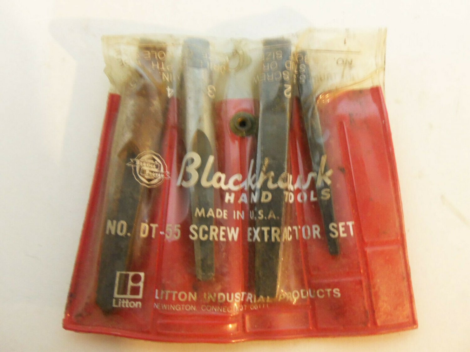 Vintage Blackhawk Hand Tools No DT-55 Screw Extractor Set Litton Industrial Prod