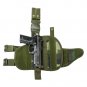 NEW Tactical Leg Thigh Drop Down Pistol w Light or Laser Holster WOODLAND CAMO