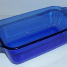 Vintage PYREX Cobalt Blue Glass Loaf Pan #213-R Kitchen Bakeware Ovenware 1.5QT