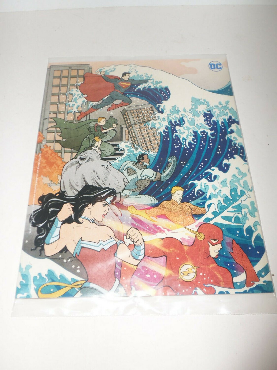 NEW Loot Crate Justice League 8x10 Art Print The Great Wave Off Kanagawa Hokusai