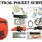 NEW 29pc Portable Pocket MOLLE Survival Kit for Hunting Camping Hiking BZ ORANGE
