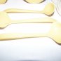 Vintage TUPPERWARE 10pc Condiment Caddy Set w Bowls Lids Spoons Cream/Gold 757-4