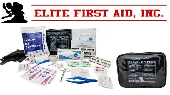 NEW Elite First Aid Compact Travel Medical Kit Case Plus For Automotive Use