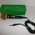 NEW Uni-Directional Dynamic Gold Pro Audio Microphone with Attached Cord in Box