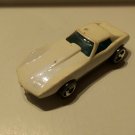 Vintage Mattel Hot Wheels 1975 White Corvette Stingray Race Car - NO RUST