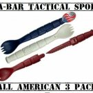 Ka-Bar Tactical ALL-AMERICAN SPORK Fork Spoon Knife 3pc SET Survival Camping Ka-Bar Tactical ALL-AMERICAN SPORK Fork Spoon Knife 3pc SET Survival Camping