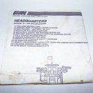 Vintage Original GI Joe Cobra Headquarters Paper Specifications Blueprints ONLY
