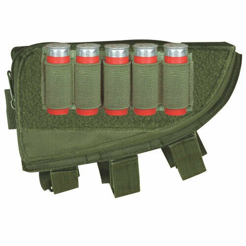 NEW - RIGHT HAND Hunting Butt Stock Shotgun Ammo Cheek Rest Pouch OD GREEN OLIVE