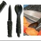 BLACK Ka-Bar Tactical Spork Fork Spoon Knife in One Survival Hunting Food Eating BLACK Ka-Bar Tactical Spork Fork Spoon Knife in One Survival Hunting Food Eating